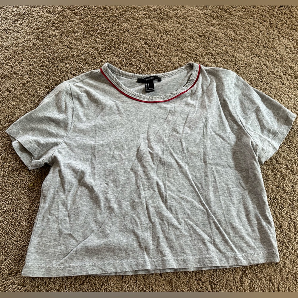 Grey crop top